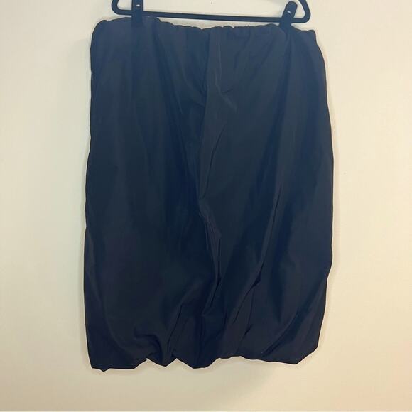 Et Ochs The Dolly Loose Fit Bubble Hem Stretch Woven Black Mini Dress Size XL - Picture 3 of 9